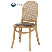 체르니 의자 원목 라탄 PU방석 sh450